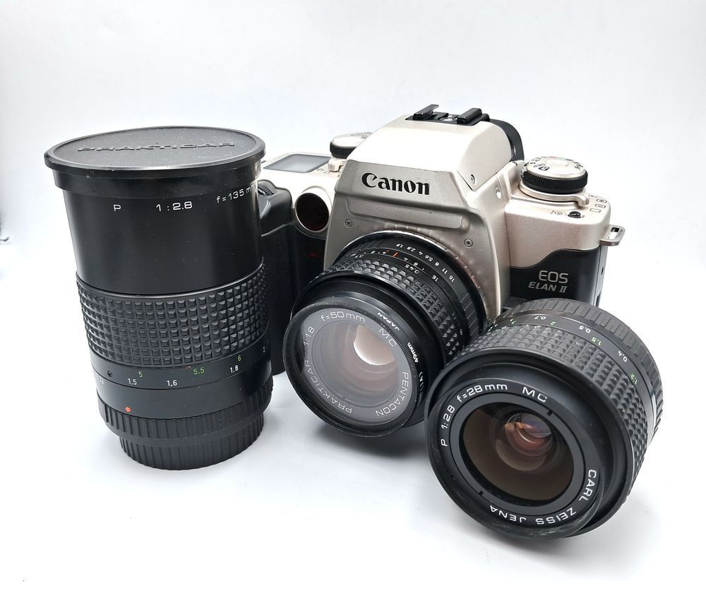 Carl Zeiss Jena MC P 28/2.8 та 135/2.8 & MC Pentacon Prakticar 50/1.8 for Canon EF  PB_nabor фото