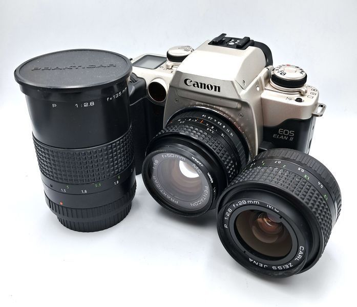 Carl Zeiss Jena MC P 28/2.8 та 135/2.8 & MC Pentacon Prakticar 50/1.8 for Canon EF  PB_nabor фото