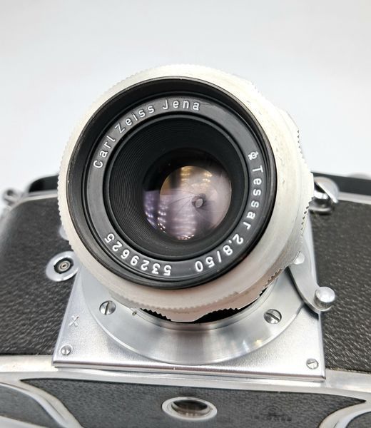 Exa Jhagee Dresden + Carl Zeiss Jena Tessar 2.8/50