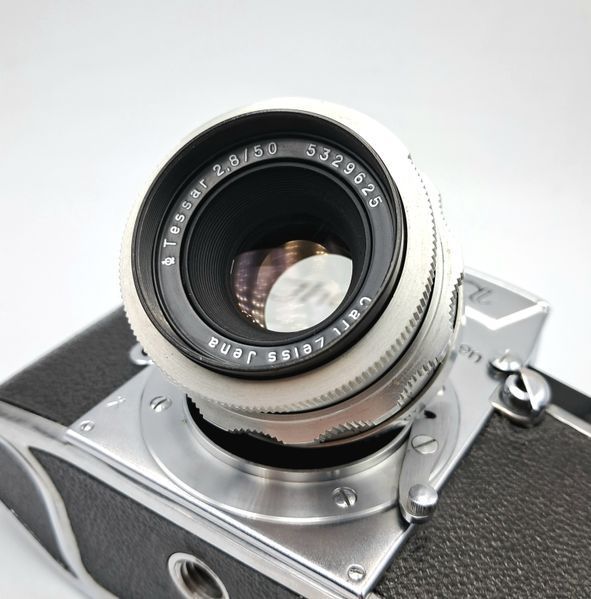 Exa Jhagee Dresden + Carl Zeiss Jena Tessar 2.8/50