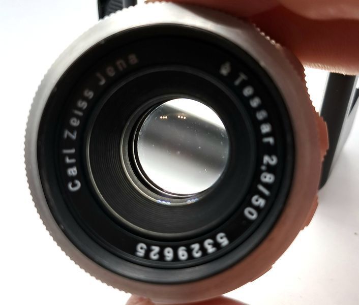 Exa Jhagee Dresden + Carl Zeiss Jena Tessar 2.8/50