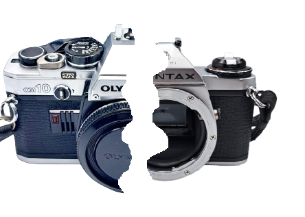 Olympus OM 10 & Pentax ME: битва мастодонтів | Manuallens